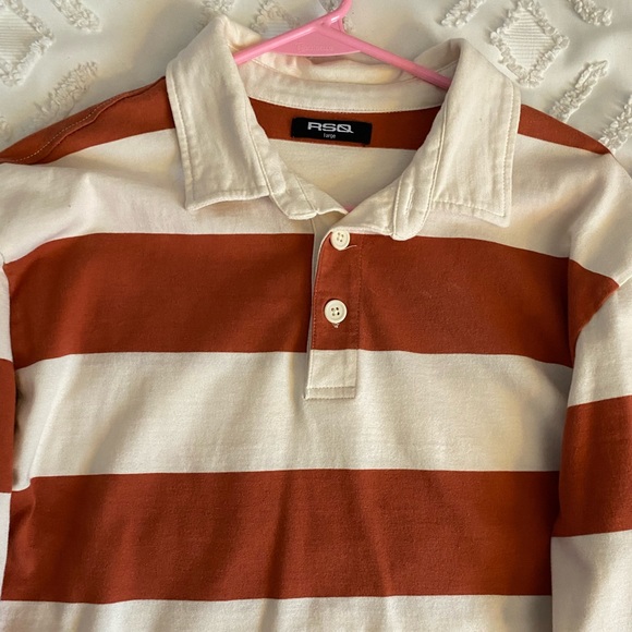 RSQ Red and White Stripes Shirt ❤️ - Picture 2 of 4